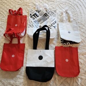 Lululemon Tote Bag Set - Red, White, Black